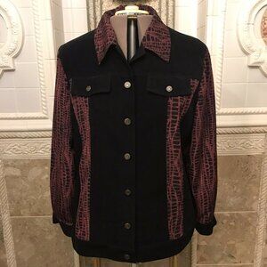 Koos. VTG Size 1X. Specular Art-to-Wear Jacket. Lined. Signature Buttons. DB